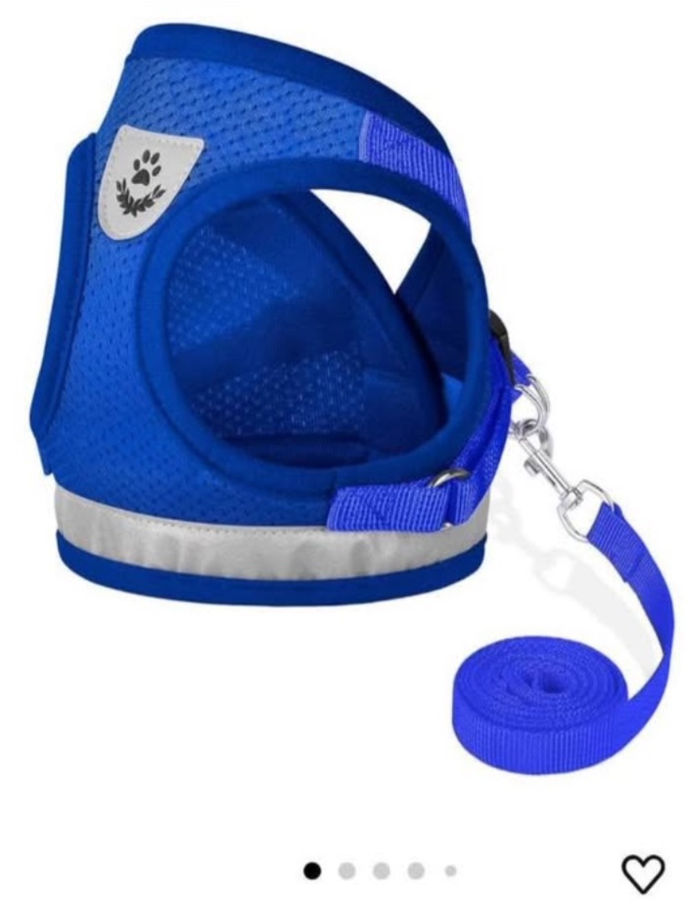 New blue Puppy, Dog Harness with Leashes Set (L) - 15"-
17"